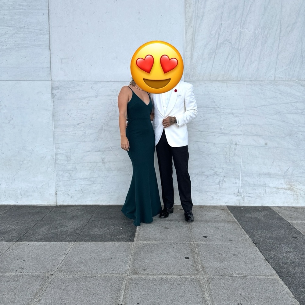 Elegant Dark Green Gown